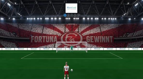 Elfmeter-Arena im Fortuna-Düsseldorf-Stadion