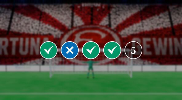 Elfmeter-Arena – Schritt 2: 3 von 5 treffen
